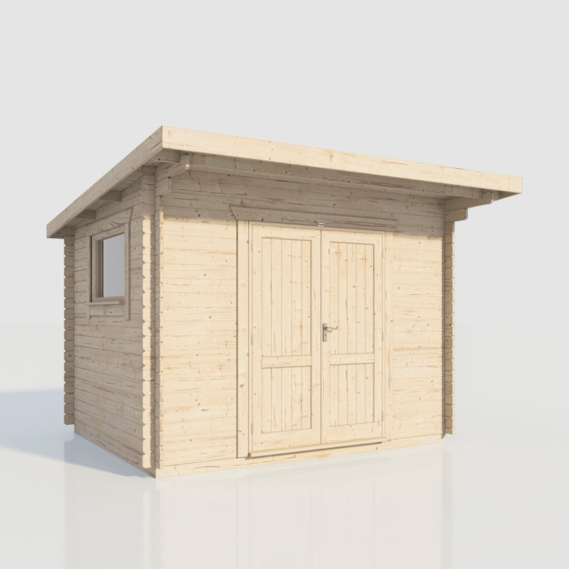 Fast Delivery 28mm Power Pent Workshop Log Cabin