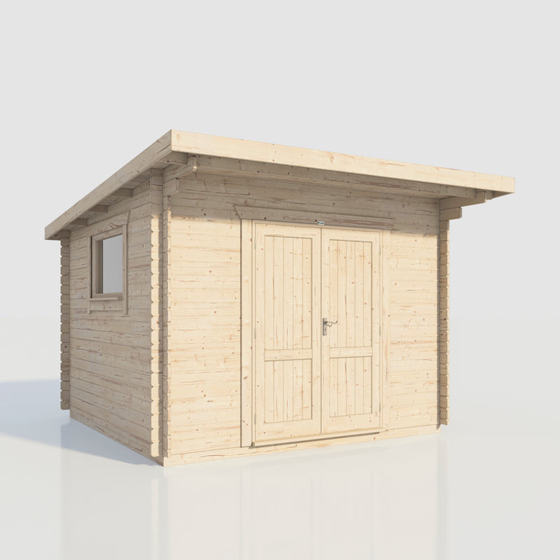 Fast Delivery 28mm Power Pent Workshop Log Cabin