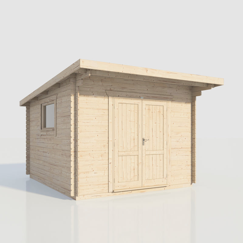 Fast Delivery 28mm Power Pent Workshop Log Cabin