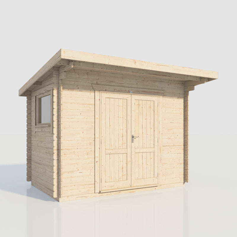 Fast Delivery 28mm Power Pent Workshop Log Cabin