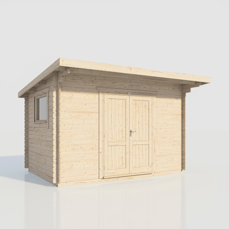 Fast Delivery 28mm Power Pent Workshop Log Cabin