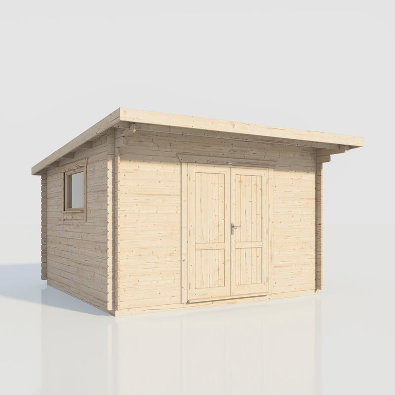 Fast Delivery 28mm Power Pent Workshop Log Cabin